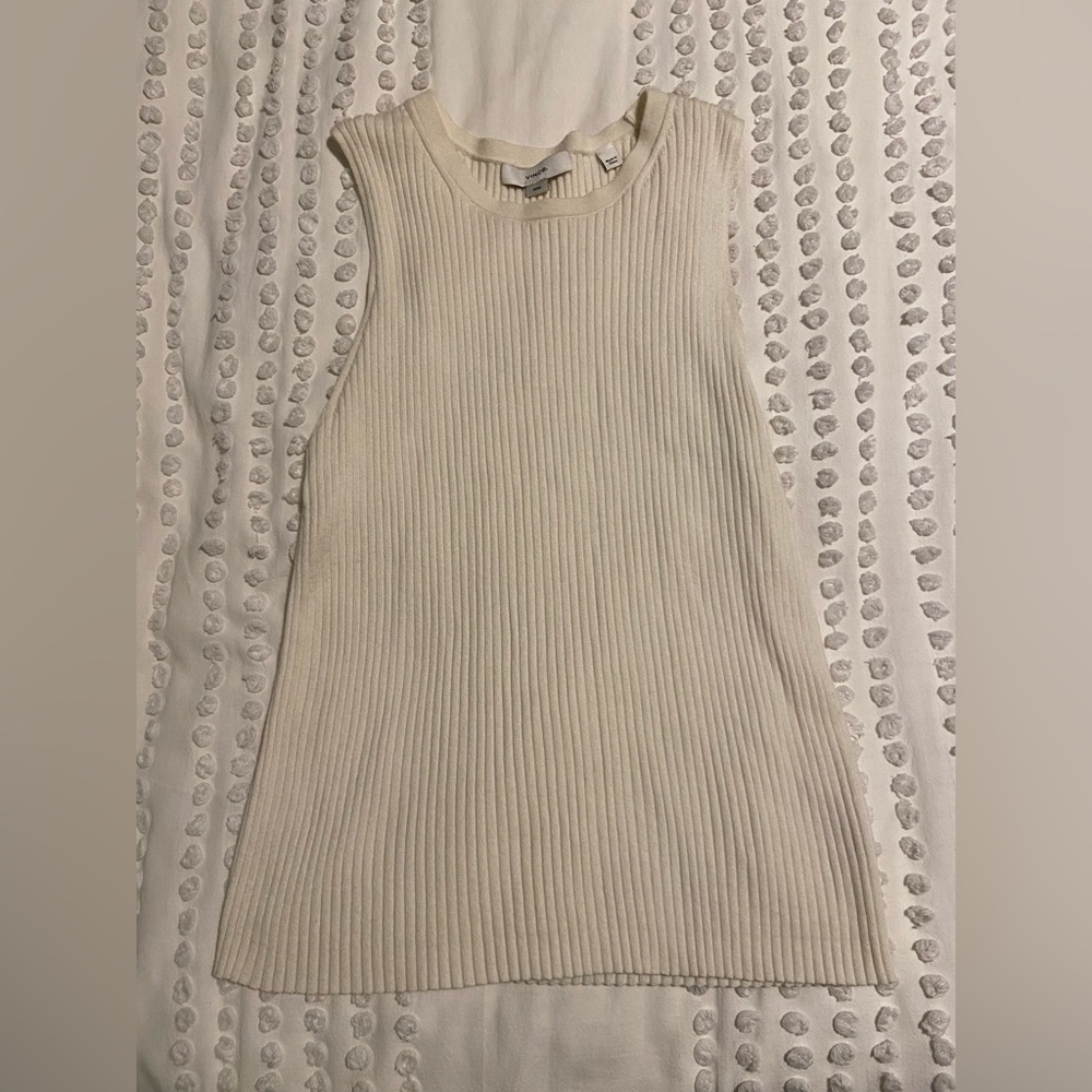 Vince Ribbed Sweater Tank
